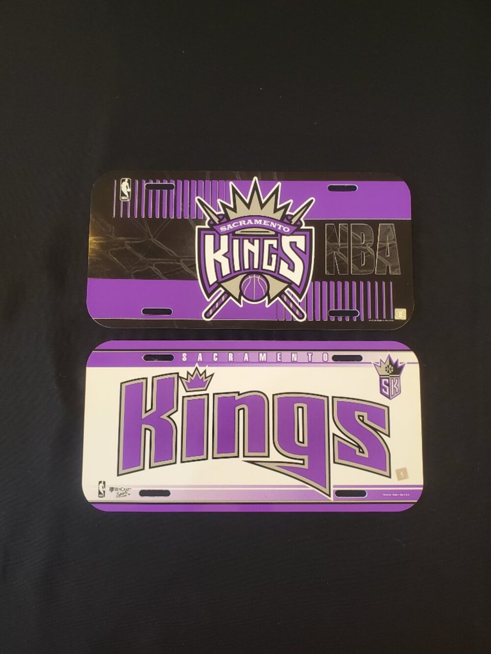 Sacramento Kings License Plate Acrylic NBA Official Licensed Product Lot of 2